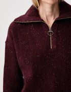Barbour пуловер дамски с вълна бордо LKN1579