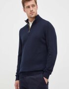 Barbour пуловер мъжки от памук ESSENTIALS тъмносин MKN1074