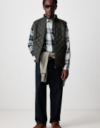 Barbour риза мъжка от памук EDGAR синя на каре MSH5355