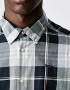 Barbour риза мъжка от памук EDGAR синя на каре MSH5355