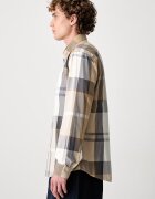 Barbour риза мъжка от памук Harris Tailored Shirt бежова на каре MSH5071