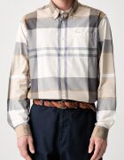 Barbour риза мъжка от памук Harris Tailored Shirt бежова на каре MSH5071