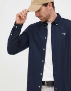Barbour риза мъжка от памук OXTOWN тъмносиня MSH5301