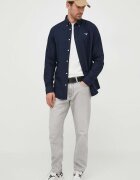 Barbour риза мъжка от памук OXTOWN тъмносиня MSH5301