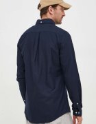 Barbour риза мъжка от памук OXTOWN тъмносиня MSH5301