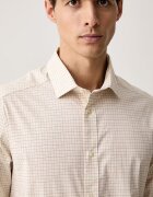 Barbour риза мъжка от памук с еластан Ashefield бежова на каре MSH5877