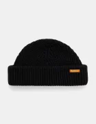 Barbour шапка мъжка от памук Mosely Beanie черна MHA0879