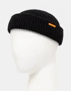 Barbour шапка мъжка от памук Mosely Beanie черна MHA0879