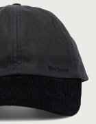 Barbour шапка с козирка дамска от памук тъмносиня LHA0651