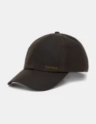 Barbour шапка с козирка дамска от памук зелена LHA0477
