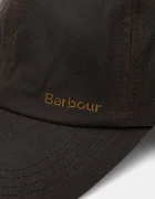 Barbour шапка с козирка дамска от памук зелена LHA0477