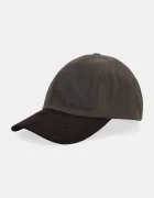 Barbour шапка с козирка мъжка от памук зелена MHA0913