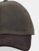 Barbour шапка с козирка мъжка от памук зелена MHA0913