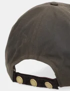 Barbour шапка с козирка мъжка от памук зелена MHA0913