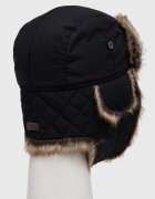 Barbour Шапка в черно от плътен трикотаж