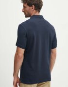 Barbour тениска с яка мъжка от памук тъмносиня MML0012
