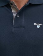 Barbour тениска с яка мъжка от памук тъмносиня MML0012