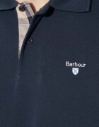 Barbour тениска с яка мъжка от памук тъмносиня MML0012