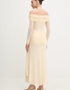 Bardot Рокля в бежово дълга с кройка по тялото 60387DB