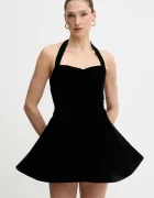 Bardot Рокля в черно къса разкроена 60215DB