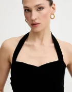 Bardot Рокля в черно къса разкроена 60215DB