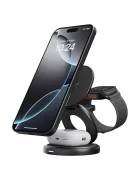 bazic Индуктивно зарядно 15W Fast Charging MagSafe в сиво GM-GYRE360-GUN