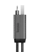 bazic Кабел за зареждане 4в1 (USB-A USB-C USB-C i Lightning) 1 m в черно CBL-GC4N1-BLK100