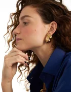 berries обици дамски от позлатено сребро SHELL MINI Earrings K0006G