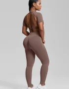 betterme клин за йога дамски Ultrasculpt кафяв с висока талия LEG00040