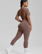 betterme клин за йога дамски Ultrasculpt кафяв с висока талия LEG00040