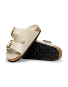 Birkenstock чехли дамски кожени Arizona Big Buckle бежови 1031873
