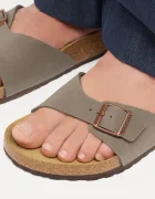 Birkenstock чехли дамски Madrid Birkibuc сиви 1013908