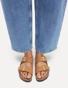 Birkenstock чехли дамски набук Arizona кафяви 1032086