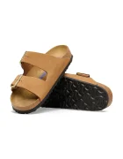 Birkenstock чехли дамски набукови Arizona кафяви 1032066