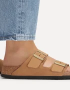 Birkenstock чехли дамски набукови Arizona кафяви 1032066