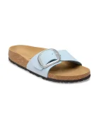 Birkenstock чехли дамски от кожа Madrid Big Buckle сини 1031798