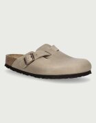 Birkenstock чехли дамски от набук Boston кафяви 960813