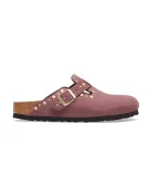 Birkenstock чехли дамски от велур Boston Rivets Suede Leather розови 1032897
