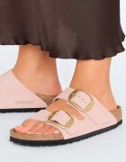 Birkenstock Чехли от набук Arizona Big Buckle в розово 1026583