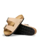 Birkenstock чехли от набук Arizona Wire Buckle бежови 1031627