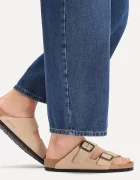 Birkenstock чехли от набук Arizona Wire Buckle бежови 1031627