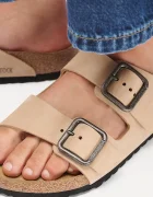 Birkenstock чехли от набук Arizona Wire Buckle бежови 1031627
