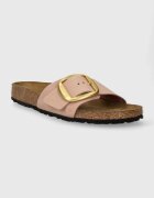 Birkenstock Чехли от набук Madrid Big Buckle в розово 1027056