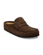 Birkenstock чехли от велур Naples кафяви 1031605