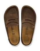 Birkenstock чехли от велур Naples кафяви 1031605