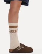 Birkenstock чехли сабо дамски от велур Boston Braided кафяви 1031716