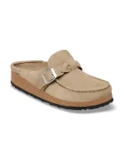 Birkenstock чехли сабо дамски от велур Buckley бежови 1031455