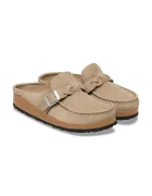 Birkenstock чехли сабо дамски от велур Buckley бежови 1031455