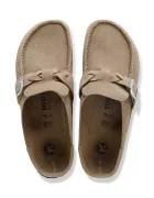 Birkenstock чехли сабо дамски от велур Buckley бежови 1031455