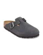 Birkenstock чехли сабо мъжки от велур Boston Mixed Leather сиви 1032471